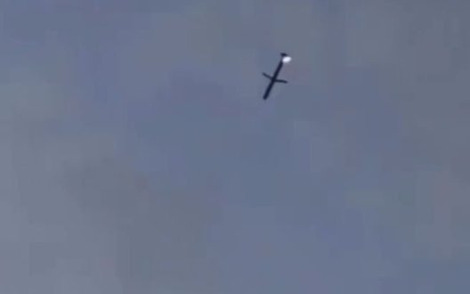 Момент перехоплення російської крилатої ракети Х-101 під час масованого обстрілу Києва. ВIДЕО