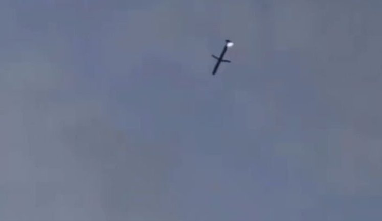 Moment Russian Kh-101 cruise missile is intercepted during massive shelling of Kyiv. VIDEO