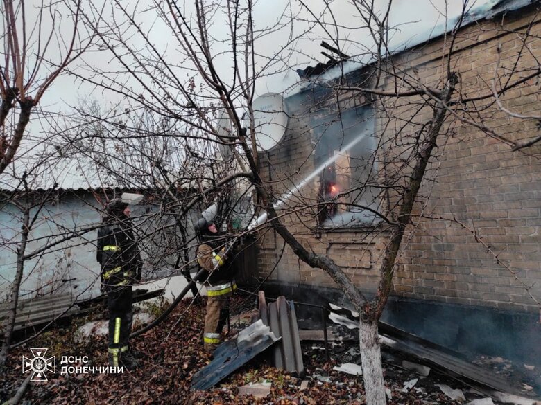 Наслідки обстрілу Удачного на Донеччині