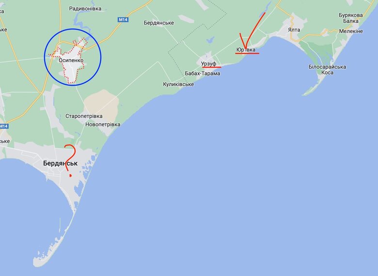 У Юр’їівці біля окупованого Маріуполя пролунав вибух, є влучання в табір рашистів, - Андрющенко 02