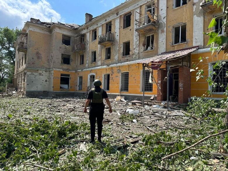 Consequences of shelling in Donetsk region