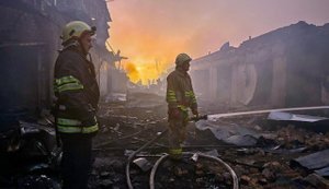 Consequences of Russian Federation’s massive drone attack on Bila Tserkva: hangars and company building destroyed. PHOTOS