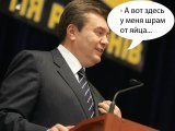 Янукович показывает шрам от яйца