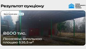 Фонд державного майна продав лісозавод на Волині за 600 тисяч гривень