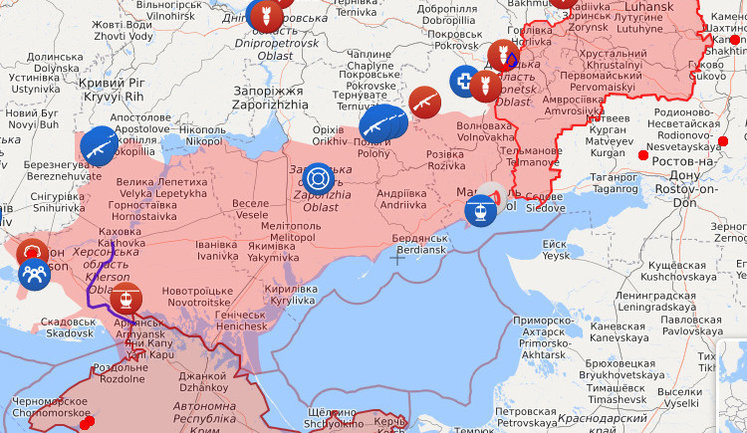 Заработал сайт с интерактивной картой войны в Украине. КАРТА