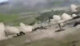 Удар армянской артиллерии по минометной позиции азербайджанских военнослужащих до перемирия. ВИДЕО