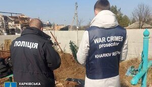 In Kharkiv region, body of local resident who died from shelling in her own yard was exhumed. PHOTOS