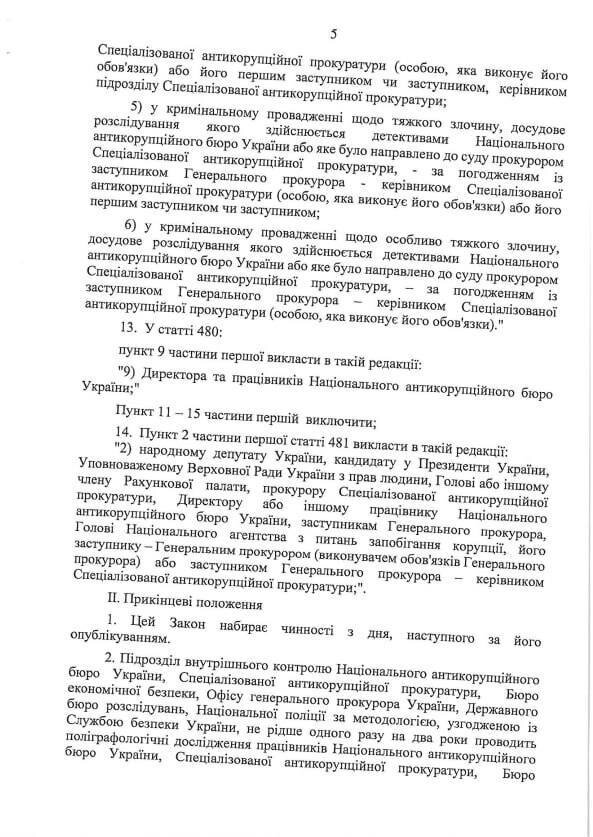 Ініційований Зеленським законопроєкт щодо НАБУ та САП