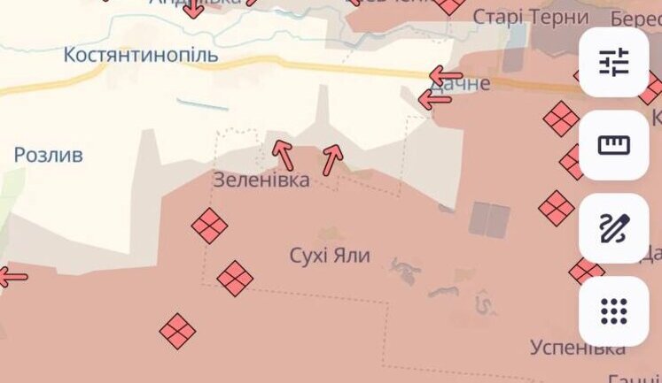 Росіяни просунулись біля Зеленівки та Дачного на Донеччині, - DeepState. КАРТА