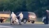 Russians started a brawl with metal bars and bats over petrol