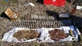 Артснаряды, гранаты и мины: СБУ обнаружила тайник с боеприпасами вблизи линии разграничения на Луганщине. ФОТО
