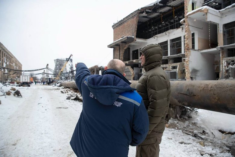 Darnytsia Thermal Power Plant after Russian strikes