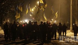 March to commemorate Nationalist leader Stepan Bandera held in Sloviansk, Donetsk region, for the first time. PHOTOS + VIDEO