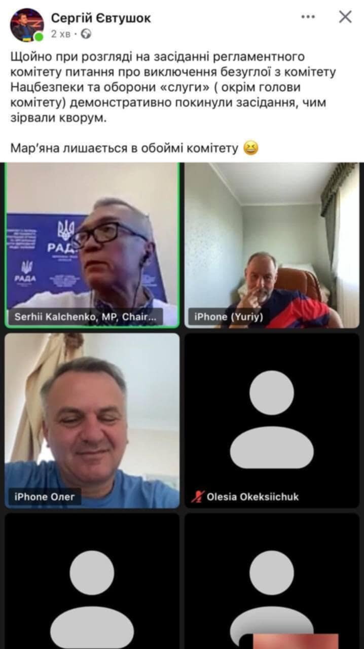 Безугла залишається у Комітеті ВР з нацбезпеки