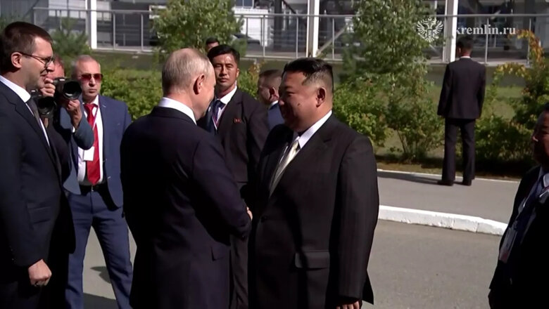 Путін і Кім Чен Ин зустрілися на космодромі 01