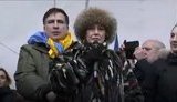На мітингу Саакашвілі виступила євродепутат Коллінз, яка голосувала проти асоціації Україна-ЄС. ФОТО