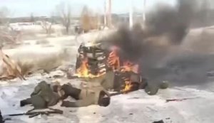 Окупант скиглить про 10 ліквідованих поплічників разом із технікою після удару Сил оборони. ВIДЕО