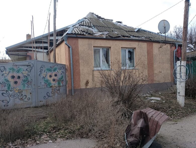 Shelling of Nikopol district on 14 February