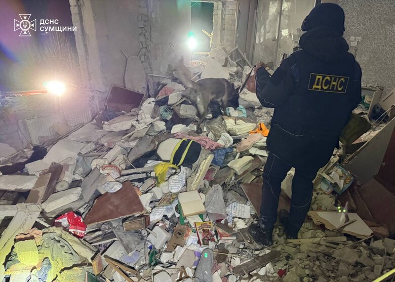Удар по селищу Свеса Шосткинського району 4 січня