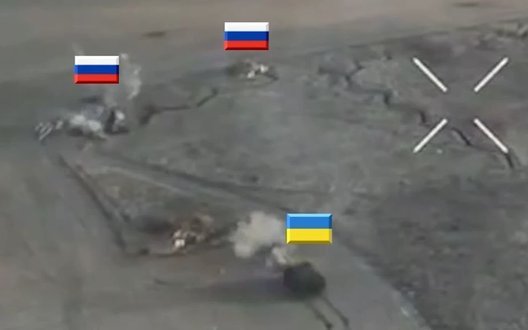 Танкісти 1-го ОШП упритул розстрілюють укріплення із окупантами поблизу Гуляйполя. ВIДЕО