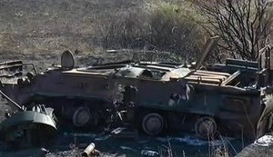 Modern Russian BTR-82 APC did not survive meeting with Ukrainian army. PHOTO