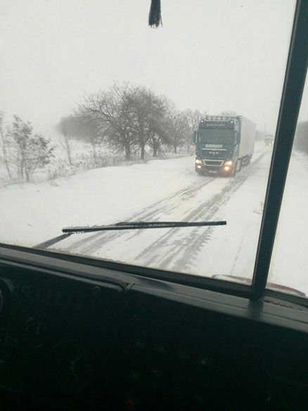 снег дорога снегопад