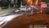 В результате лобового столкновения автомобилей в Запорожье погибли оба водителя, одна машина загорелась, - полиция. ФОТОрепортаж