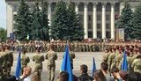 Вернувшихся с передовой десантников 95-й бригады торжественно встретили в Житомире. ФОТОрепортаж