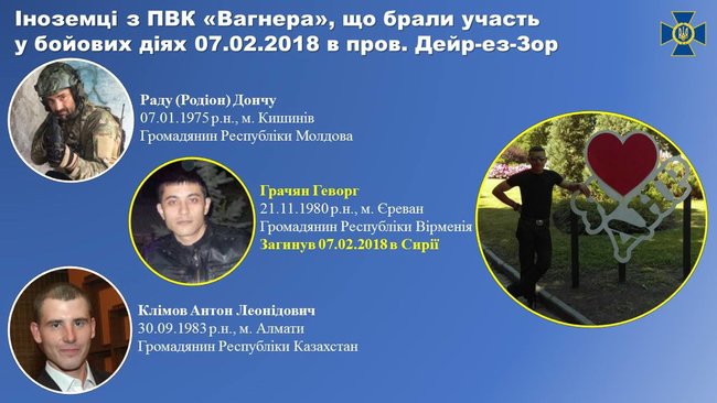 СБУ назвала імена трьох найманців ПВК Вагнера, які воювали в Сирії, двоє з них були на Донбасі 01