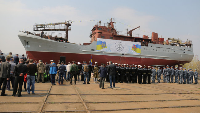 New middle-sized reconnaissance ship deployed by Ukraine’s Naval Forces in Kyiv 04