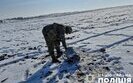 The wreckage of a Russian missile in Sumy region