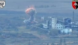 Бойцы 14 бригады уничтожили ударными дронами вражескую установку Град