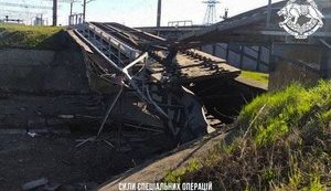 Our soldiers blew up railway bridge near Melitopol, which was used to carry equipment and ammunition from Crimea - SOF. PHOTO