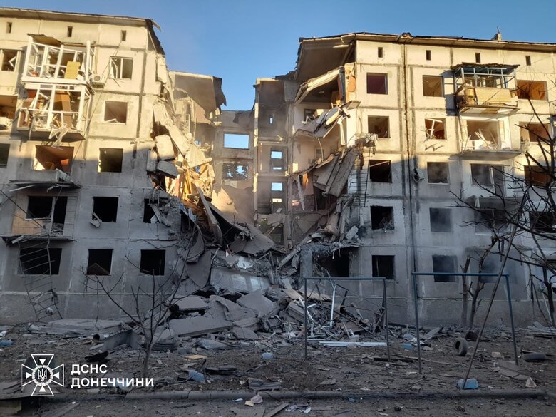 The aftermath of the Russian strike on Dobropillia on 19 August 2025
