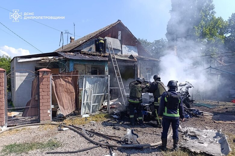 Nikopol after shelling