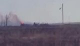 танк российский горит