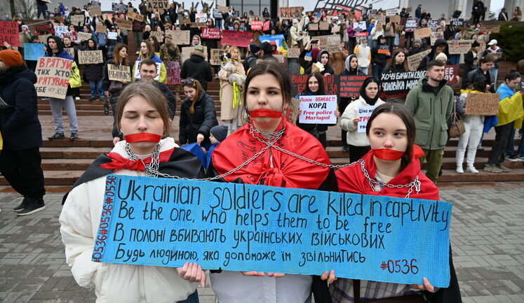 Action "Do not be silent. Captivity Kills" campaign in support of Ukrainian prisoners of war took place in centre of Kyiv. VIDEO&PHOTOS