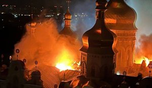 Massive attack on Kyiv: Kyiv-Pechersk Lavra in flames. PHOTOS