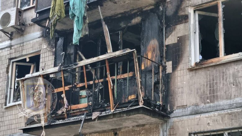 Будинок у Солом'янському районі після падіння уламків