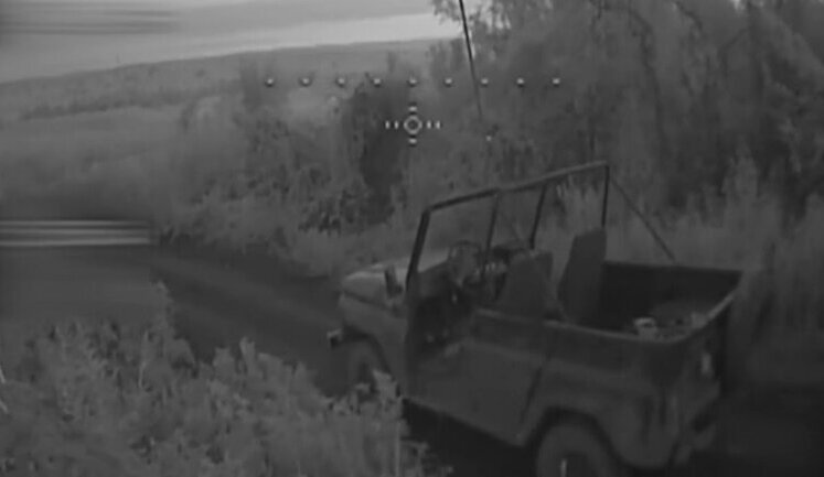 Воины 5-й ОШБр выследили и атаковали 6 транспортных средств противника на Краматорском направлении. ВИДЕО