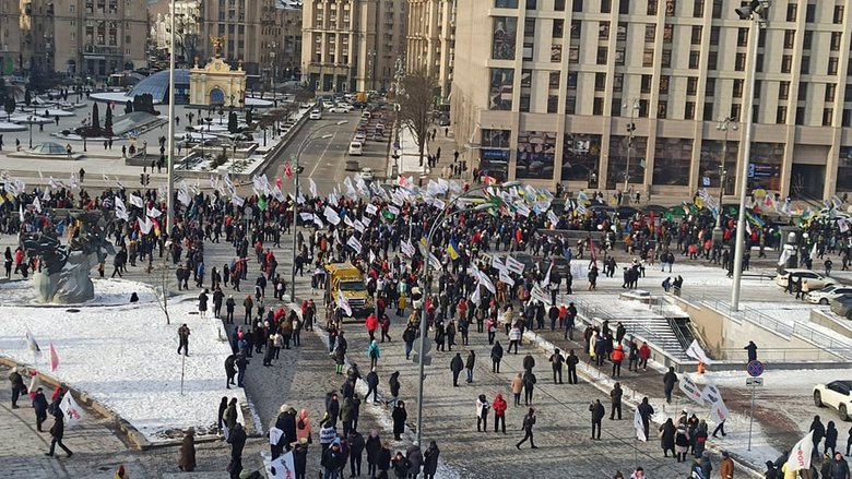 Учасники мітингу SaveФОП розпочали ходу у центрі Києва 18