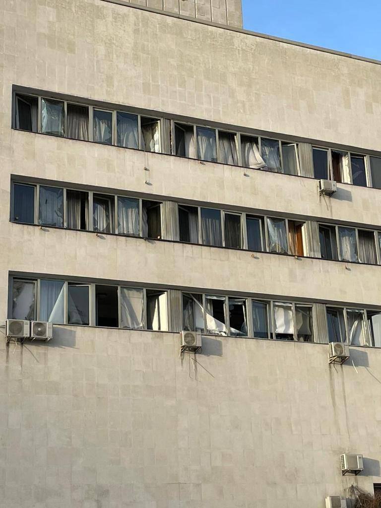 Fragments of Russian rocket fell on stadium in Sviatoshyn district of Kyiv, - PO 04