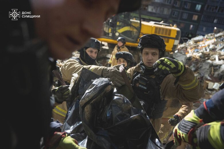 Shahed's strike on Sumy on January 30: Emergency-rescue works completed